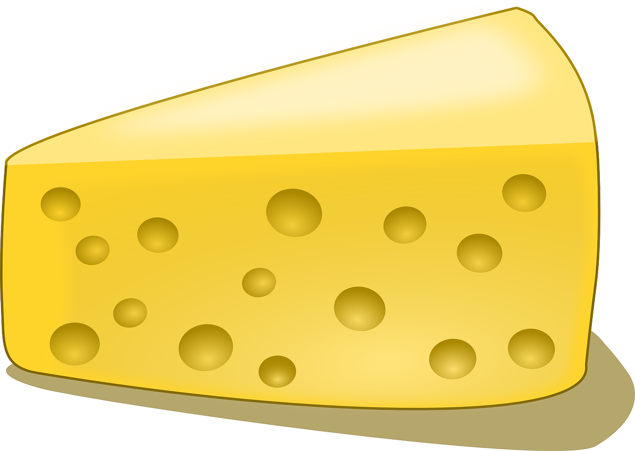 Pojemniki na jedzenie i picie - Food and drink containers - Angielski słówka - Angielski od podstaw - a piece of cheese