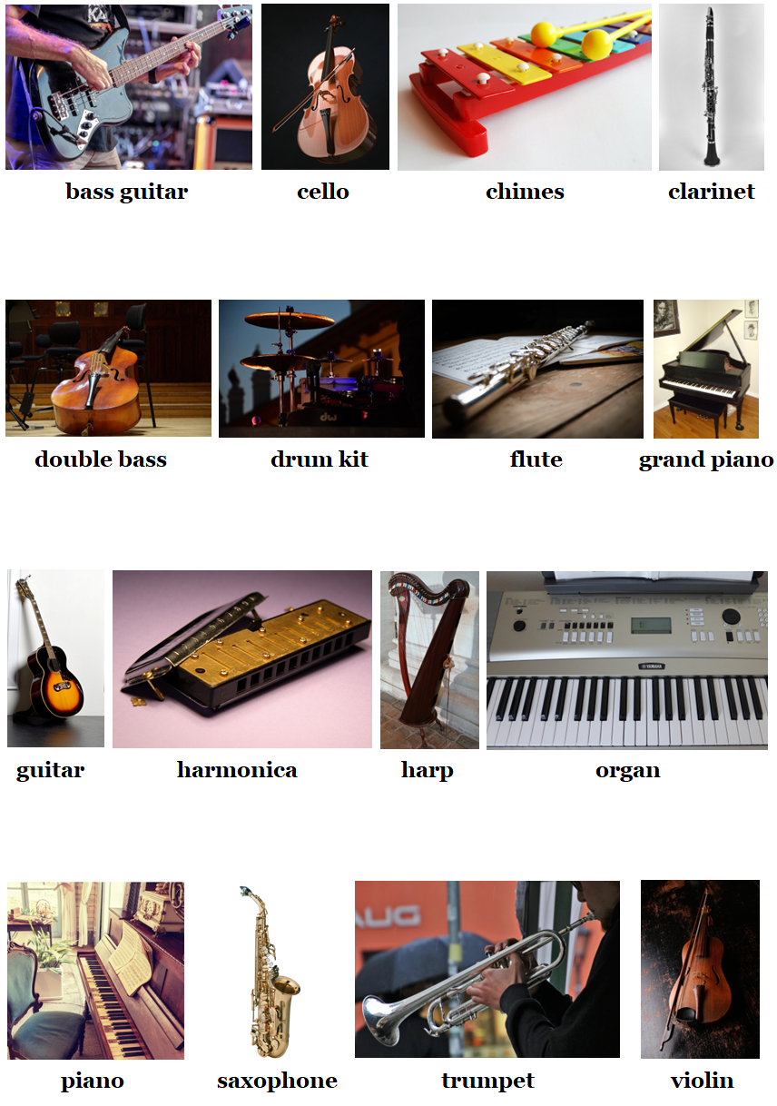 Matura z angielskiego - Słownictwo maturalne - Instrumenty muzyczne